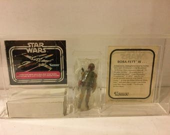 Vintage Star Wars Boba Fett Action Figure Mailer Mail Away Display Case 1979