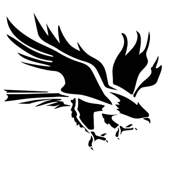 Stencil Eagle SVG PNG PDF Dwg Dxf download stencils cutting