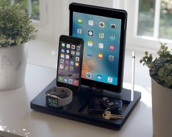 NytStnd TRAY 3 Midnight - FREE 2 Day SHIPPING Charging Station iPhone 7 iPad Apple Watch Apple Pencil Airpod Christmas Birthday Gift Present