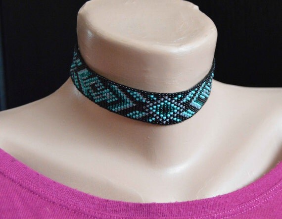Beaded Choker Necklace Choker Native American Choker