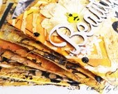 Bee Beautiful Mixed Media Mini Book