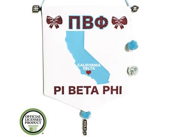 Pi Beta Phi Pennant Flag - Pi Phi Sorority Gift - Big Little Reveal - Bid Day Gift - Greek Gift - Greek Letters - Big Lil - Custom Sorority