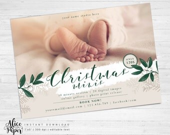Christmas mini session template, Holiday Mini Session Template, Photoshop PSD, Christmas Photography Marketing, Cozy time, instant download