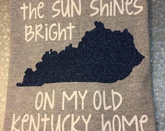 Women's Monogrammed Shirt My Old Kentucky Home T-shirt Kentucky Tee Personalized Gift Cute Ladies Ky Clothing Plus Size Wildcats Tee