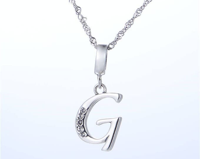 Letter G Initial Pendant Charm - 925 Sterling Silver - Personalised Gift - Gift Packaging available - Birthday Gift - Christening Gift