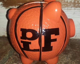 Personalized sports bank, piggy bank, personalized piggy bank, personalized newborn gift, sports fan gift, custom piggy bank, custom bank