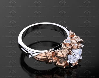 Sailor Moon Certified Charles & Colvard Moissanite and Natural Diamond 10k, 14k, 18k White/Yellow/Rose Gold