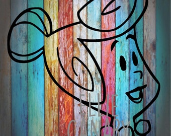 Wilma Flintstone (Head) Instant Pot Decal *Rainbow Background Not Included*
