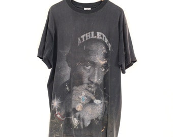 T-shirt Homme Noir Broderie T-Shirt Homme Hip Hop Actual Fact - Motif " Biggie Chaîne Or" Brodé Noir - 100% Coton - Neuf Étiqueté Tee Shirt Homme Nike - Foto 6