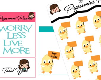 Little Duckie Stickers Planner Stickers, {#212}