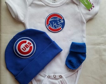 baby chicago cubs outfit-baby chicago cubs-chicago cubs baby shower gift-chicago cubs outfit-chicago cubs baseball baby outfit/newborn cubs