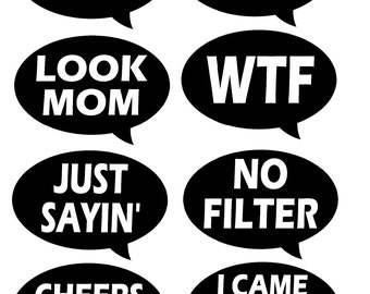 Photo booth prop speech bubble – Etsy