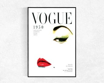 Vogue Poster, Vogue Print, Fashion Poster, Dorm Room Print, Modern Minimalist, Vintage Vogue Magazine Print, Fashion Wall Art