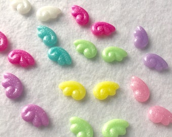 20 pcs 10 pairs kawaii angel wing cabohons kawaii wings angel wing beads angel wings kawaii wing cabochons cute wings CA045