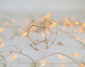 Wedding Candle holder - Copper wire - Copper wire decor - Wedding Copper wire decor - Candleholders - Geometric Copper wire - Candle holder