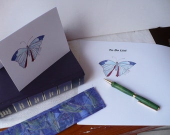 Gifts For Her, Butterfly To Do List, Writing Set, Notepad, Artwork, JW Gifts