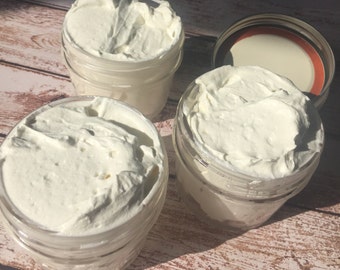 You Choose Scent - Whipped Shea Body Butter Cream Lotion, Crème de la Crème, Body Butter, Rich Moisturizer, Dry Skin Relief, Vegan Cream,