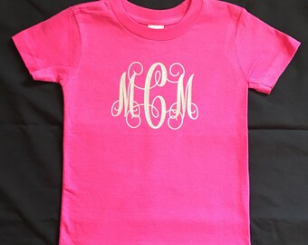 Items similar to New Baby Toddler Monogram Tee Personalized with Your ...