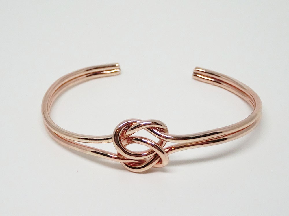 Personalized 'Tie The Knot' Bridesmaid Bracelet - Rose Gold, Silver, Gold - Bridesmaid Proposal & Thank You Gift