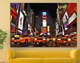 New York Taxi print New York canvas New York wall art New York wall decor Yellow Taxi canvas Yellow Taxi Wall Art Yellow Taxi wall Decor