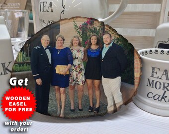 LARGE SIZE Gift Hostess, Photo on Wood, Boyfriend Gift, Personalised Gift Gift For Her Wedding Gift Bridesmaid Gift Mens Gift Gift For Women