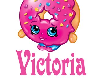 The Shopkins Personalized Iron on Transfer