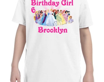 Disney Princess Birthday Shirt Peronalized