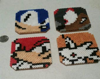 Perler bead coasters | Etsy