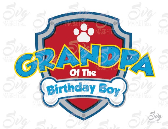 Download Grandpa Of The Birthday Boy Paw Patrol Silhouette Cuttable