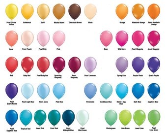 Latex Balloons 5" pack of 10 solid colors