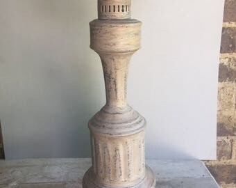 Distressed Caramel/Latte Table Lamp