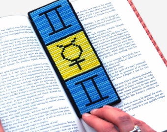 Gemini Cross Stitch Kit Astrology Zodiac Bookmark