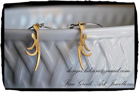 hoop earrings sterling silver gold plated jewellery follow your heart Lakasa eshop gifts for her woman girlfriend mama birthday anniversary