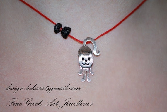 cat necklace sterling silver white gold plated jewelry best gifts ideas for her birthday anniversary love woman girl cute animal jewellery
