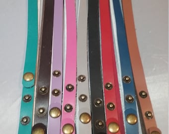Leather Wrap Bracelet Blanks Adjustable 24" 9 colors