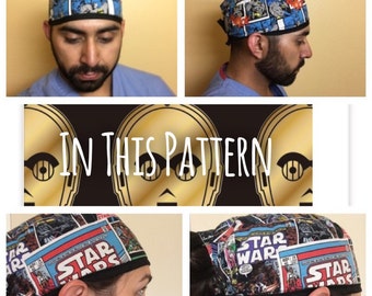 Stars wars C3PO Unisex Scrub Cap, Scrub Cap, mens scrub cap, womens scrub cap, surgical scrub cap, medical, #14896187
