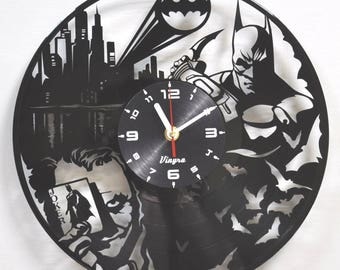 BATMAN VS JOKER vinyl record wall clock wall decor Batman vs Joker wall decor Batman vs Joker poster Batman gift Vinyl batman clock Batman