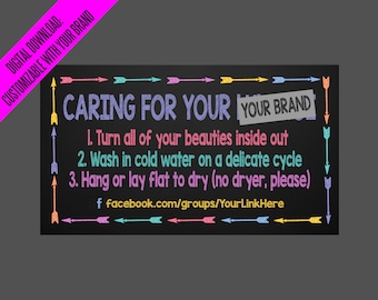 LLR Customized Washer Magnet Digital Download | JPEG only | Personalized magnets customers | Laundering Care Card, How to Wash, Do Not Dry