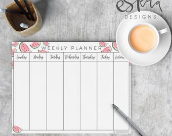 weekly planner a4, weekly planner 2017, undated planner, undated week, weekly daily planner, weekly planner, minimalist planner, blank week