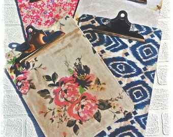 Clipboard, stationery, teacher gift, office supplies, clip board, office clipboard, school clipboard, floral stationery, vintage office