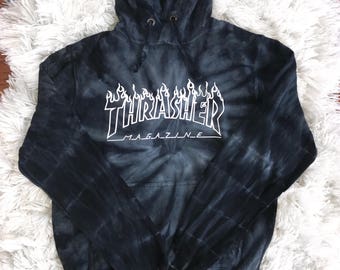 Thrasher Magazine Logo Tie Dye Hoodie Skateboarding