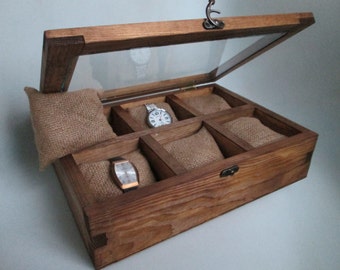 Watch Box Wood for men Watch Box Day Men Gift watch box rustic wood watch box Men's Watch Box Watch Box anniversary gift for men