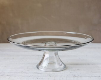 Large Clear Glass Cake Stand-Food Photography Props