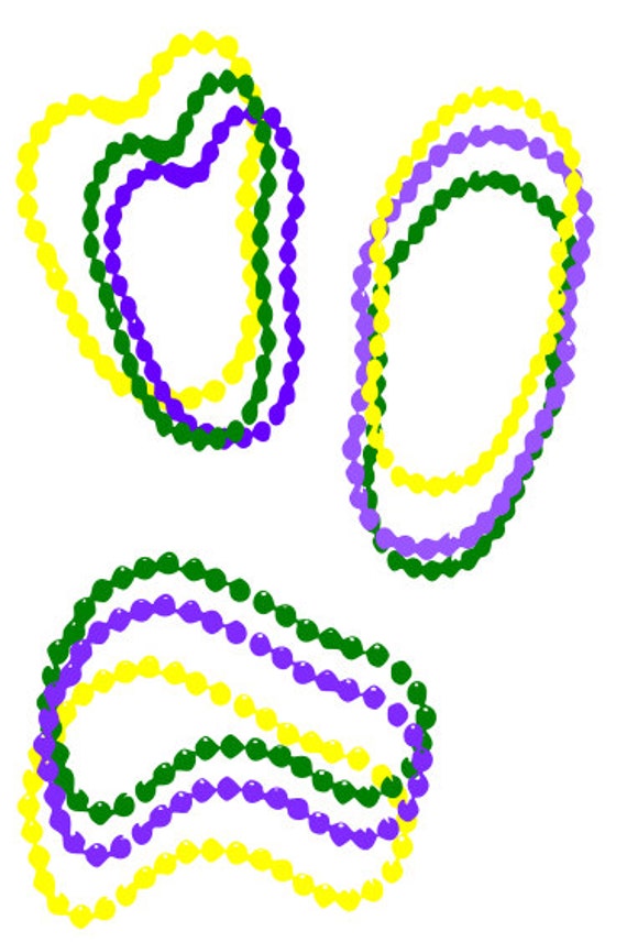 Mardi Gras BeadsDigital Download * Cricut Silhouette ...