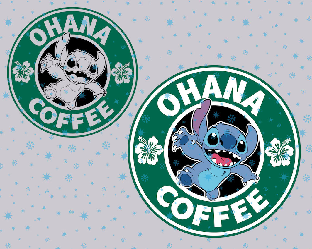 Download Disney OHANA coffee lilo and stitch SVG cutting ESP vector ...