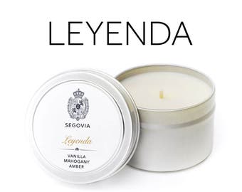 Leyenda - Vanilla & Amber and Mahogany Soy Candle 4 oz Tin