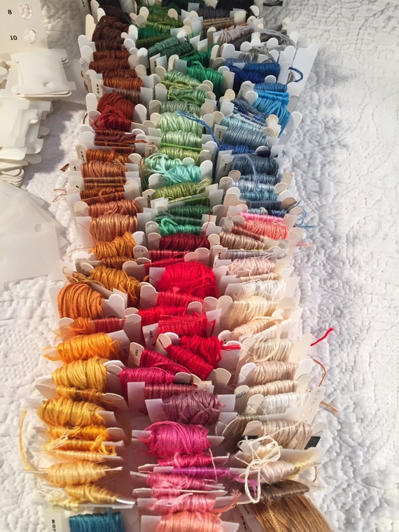 Group of embroidery floss on cards from on Etsy Studio