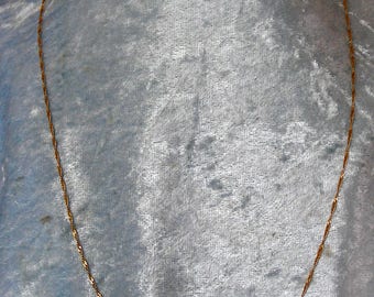 Vintage 14 K Solid Gold 24" Long Gold Necklace Chain