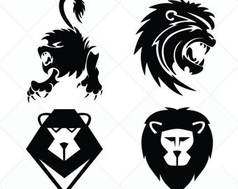 Lion SVG Cutting Files, SVG Cut table Design, svg, dxf, png Silhouette Studio & Cricut Instant Download - Lion Die Cuts SVG