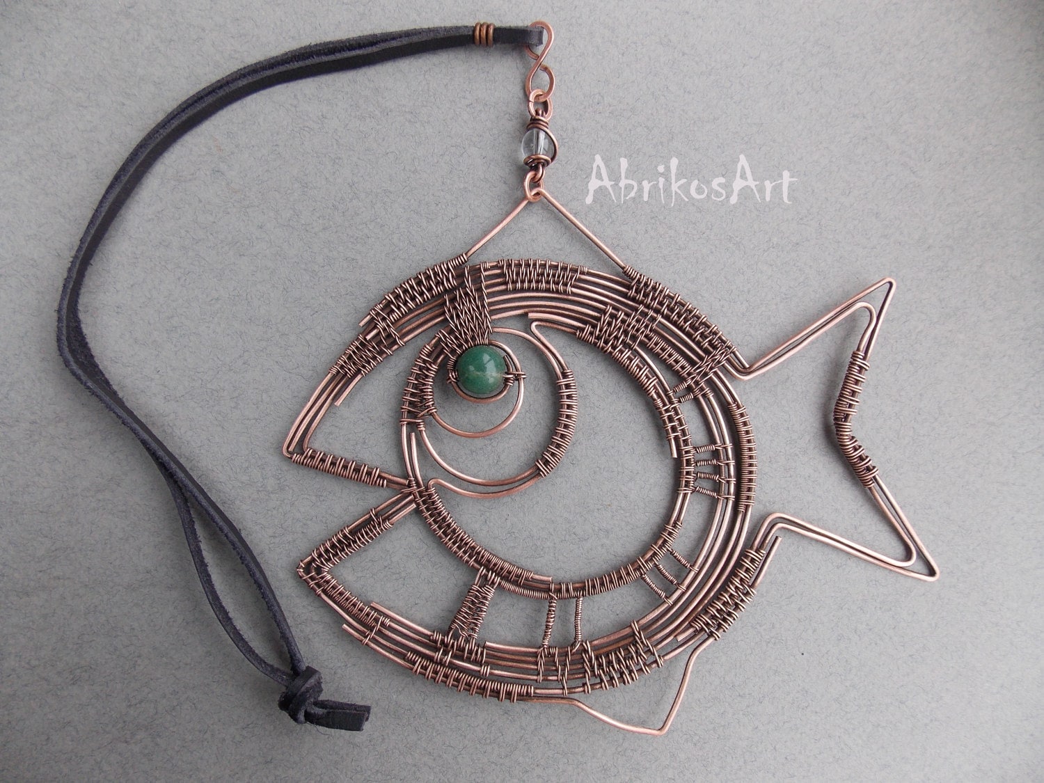 Wire Fish sculpture /decoration for the interior by AbrikosArt